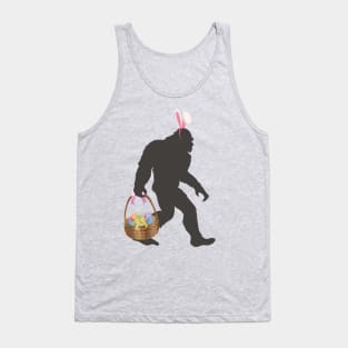 Funny Bigfoot Easter Design with Easter Basket Tank Top